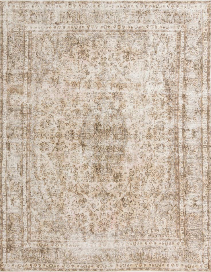 Detail image of 9' 4 x 12' 9 Hand Knotted Ultra Vintage Persian Wool Rug