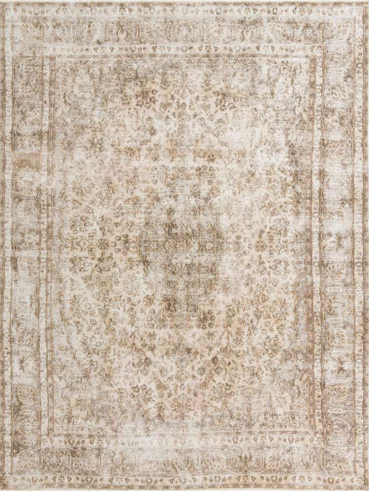 9' 4 x 12' 9 Hand Knotted Ultra Vintage Persian Wool Rug