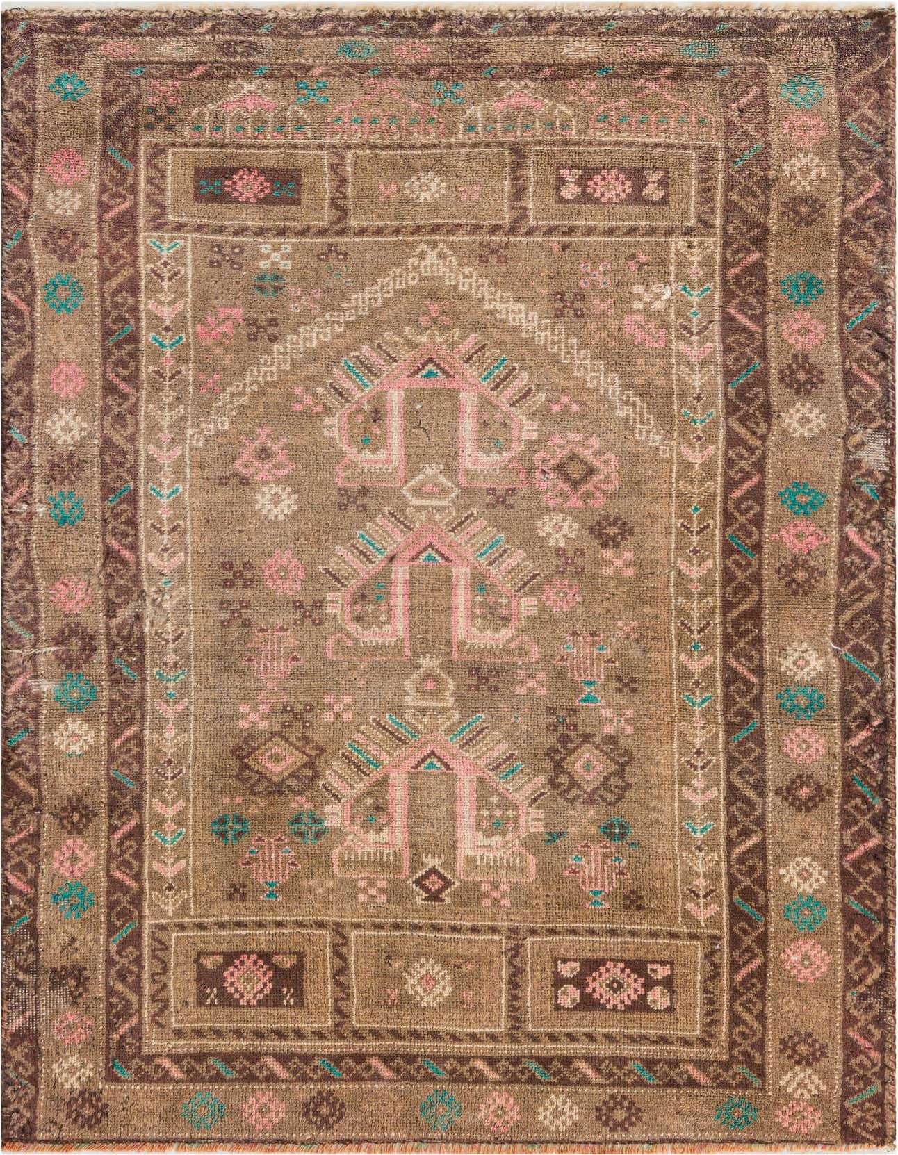 Primary image 2' 8 x 4' 5  Hand Knotted Ultra Vintage Persian Wool Rug