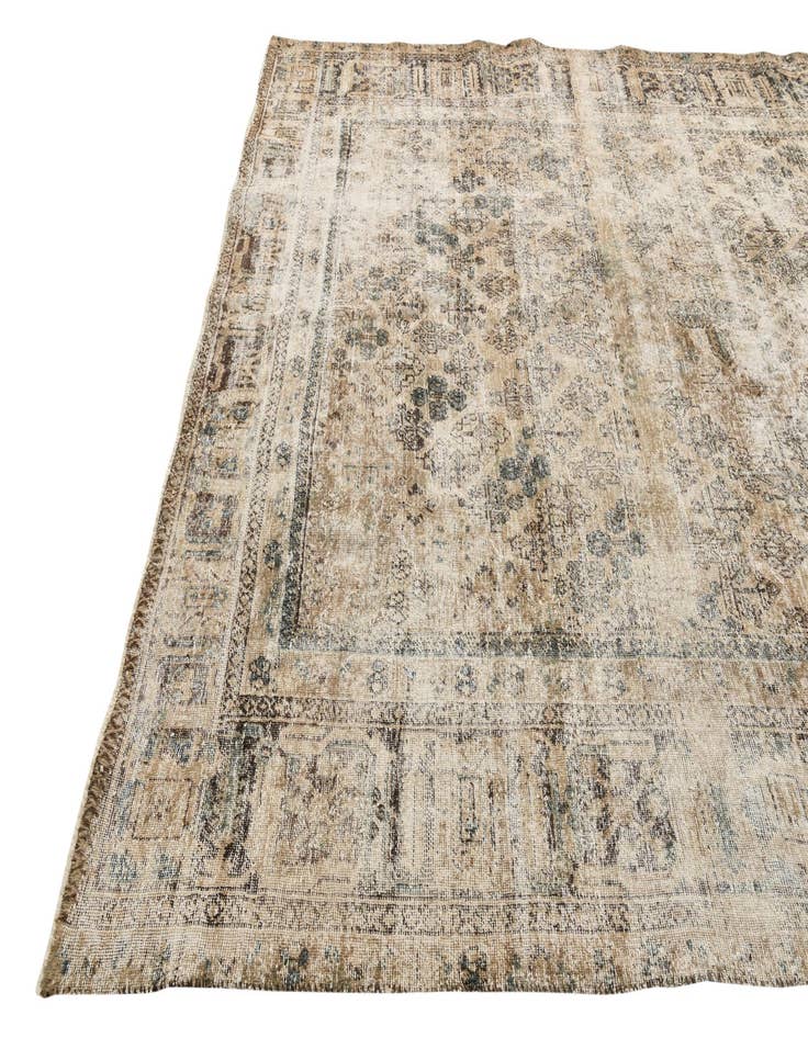 Detail image of 8' 9 x 11' 7  Hand Knotted Ultra Vintage Persian Wool Rug