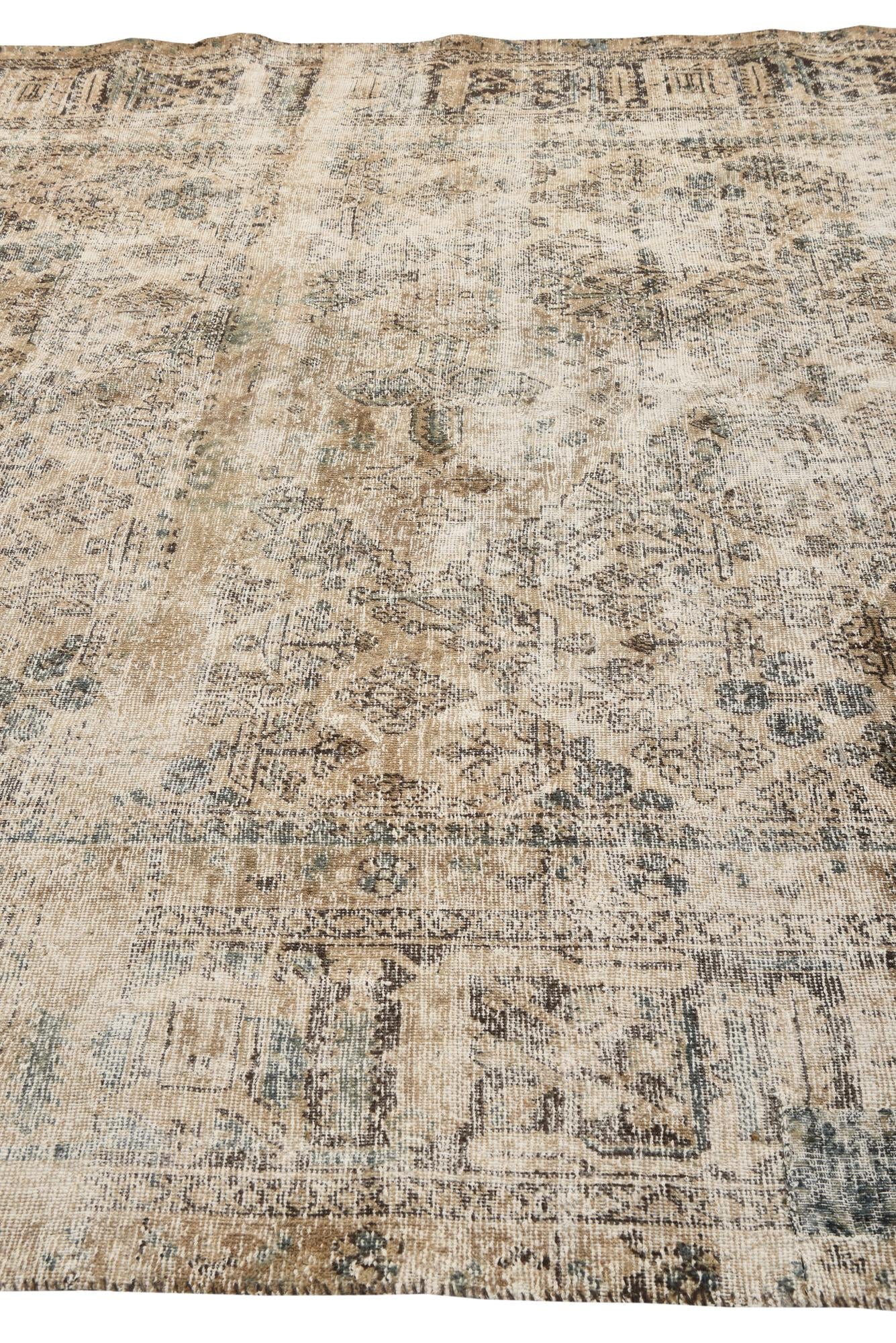 8' 9 x 11' 7 Hand Knotted Ultra Vintage Persian Wool Rug