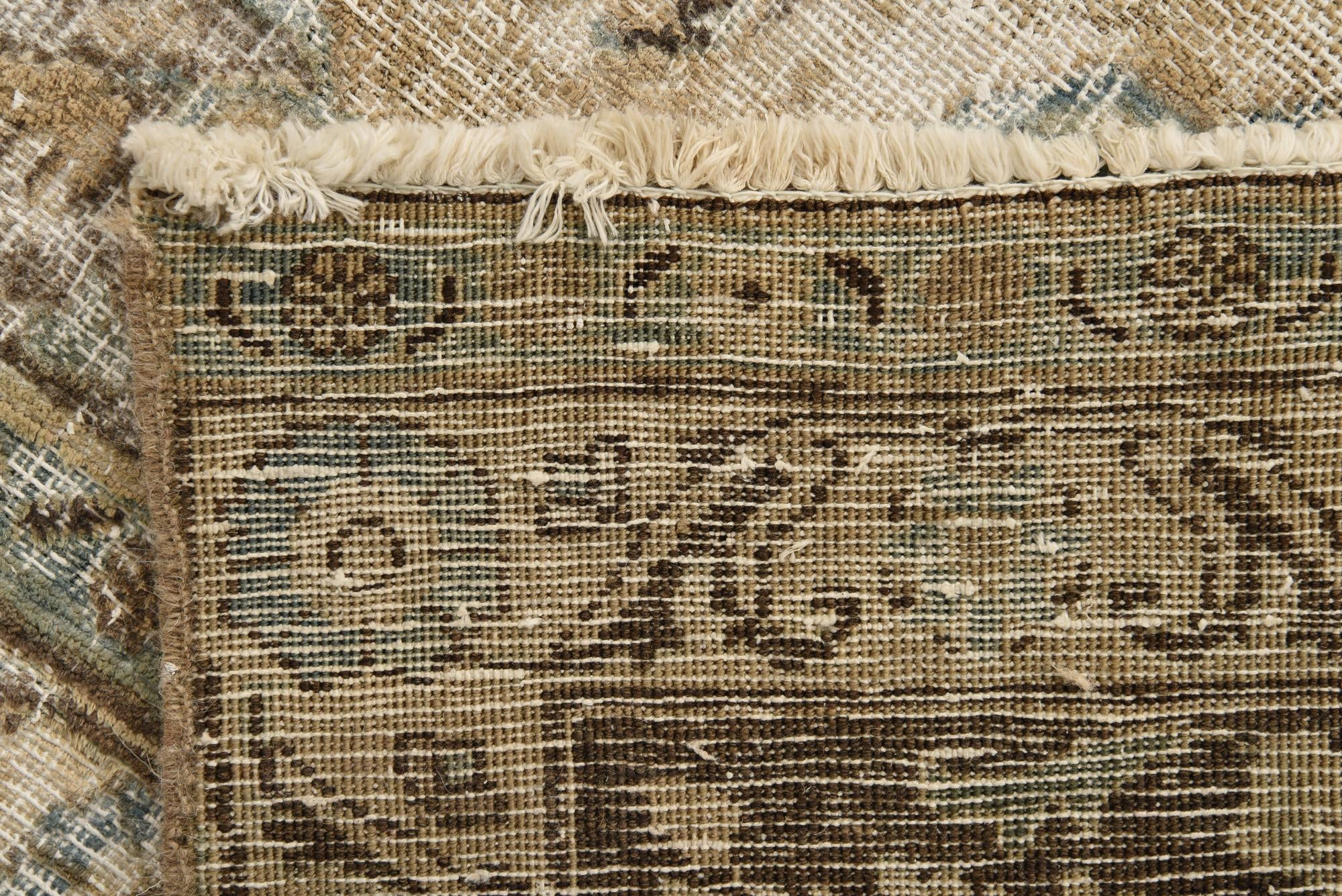 9' 5 x 13' Hand Knotted Ultra Vintage Persian Wool Rug