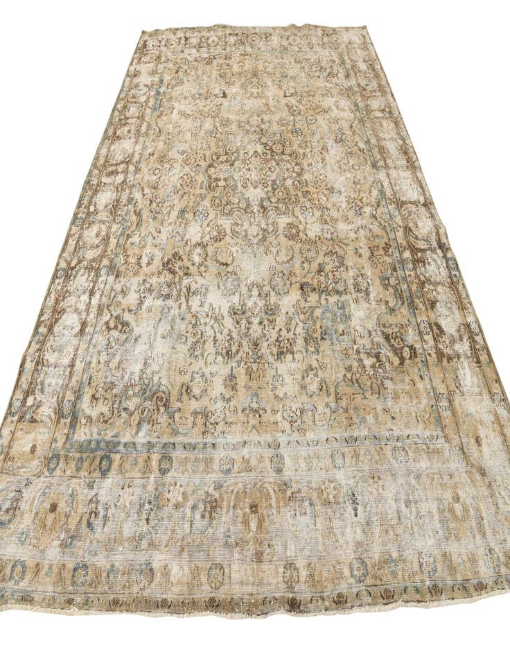 Detail image of 9' 5 x 13'  Hand Knotted Ultra Vintage Persian Wool Rug