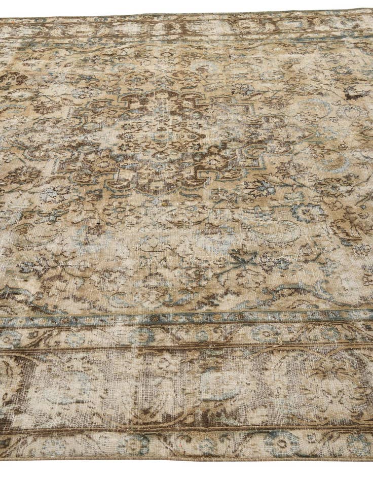 Detail image of 9' 5 x 13'  Hand Knotted Ultra Vintage Persian Wool Rug