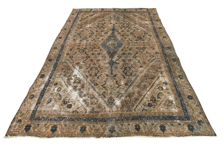 Detail image of 6' x 9' 10 Hand Knotted Ultra Vintage Persian Wool Rug