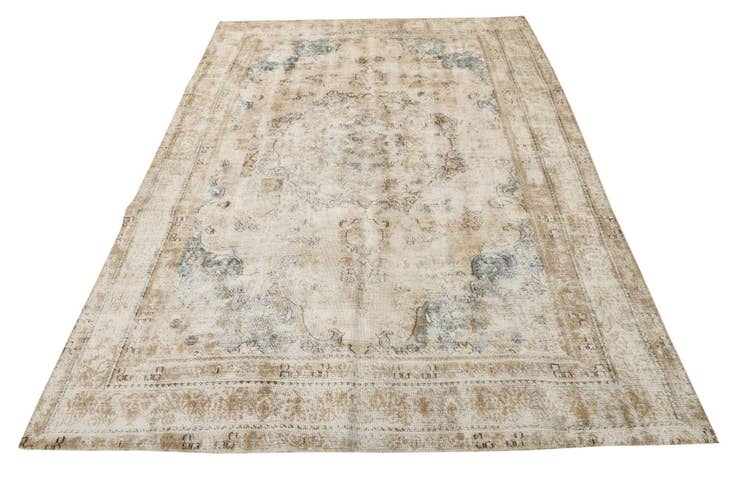 Detail image of 6' 3 x 9' Hand Knotted Ultra Vintage Persian Wool Rug