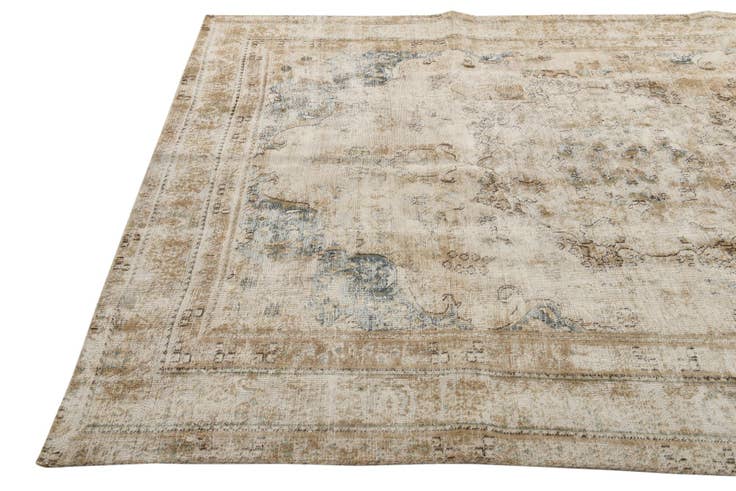 Detail image of 6' 3 x 9' Hand Knotted Ultra Vintage Persian Wool Rug