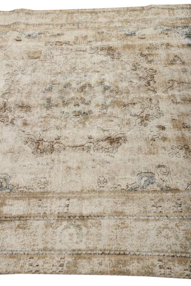 Detail image of 6' 3 x 9' Hand Knotted Ultra Vintage Persian Wool Rug