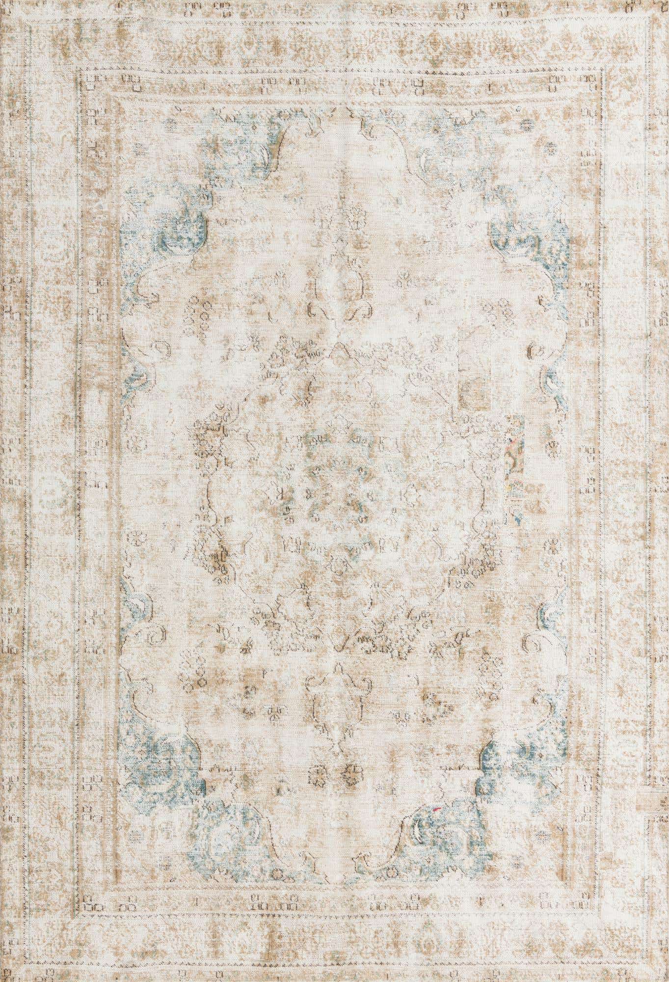 6' 3 x 9' Hand Knotted Ultra Vintage Persian Wool Rug