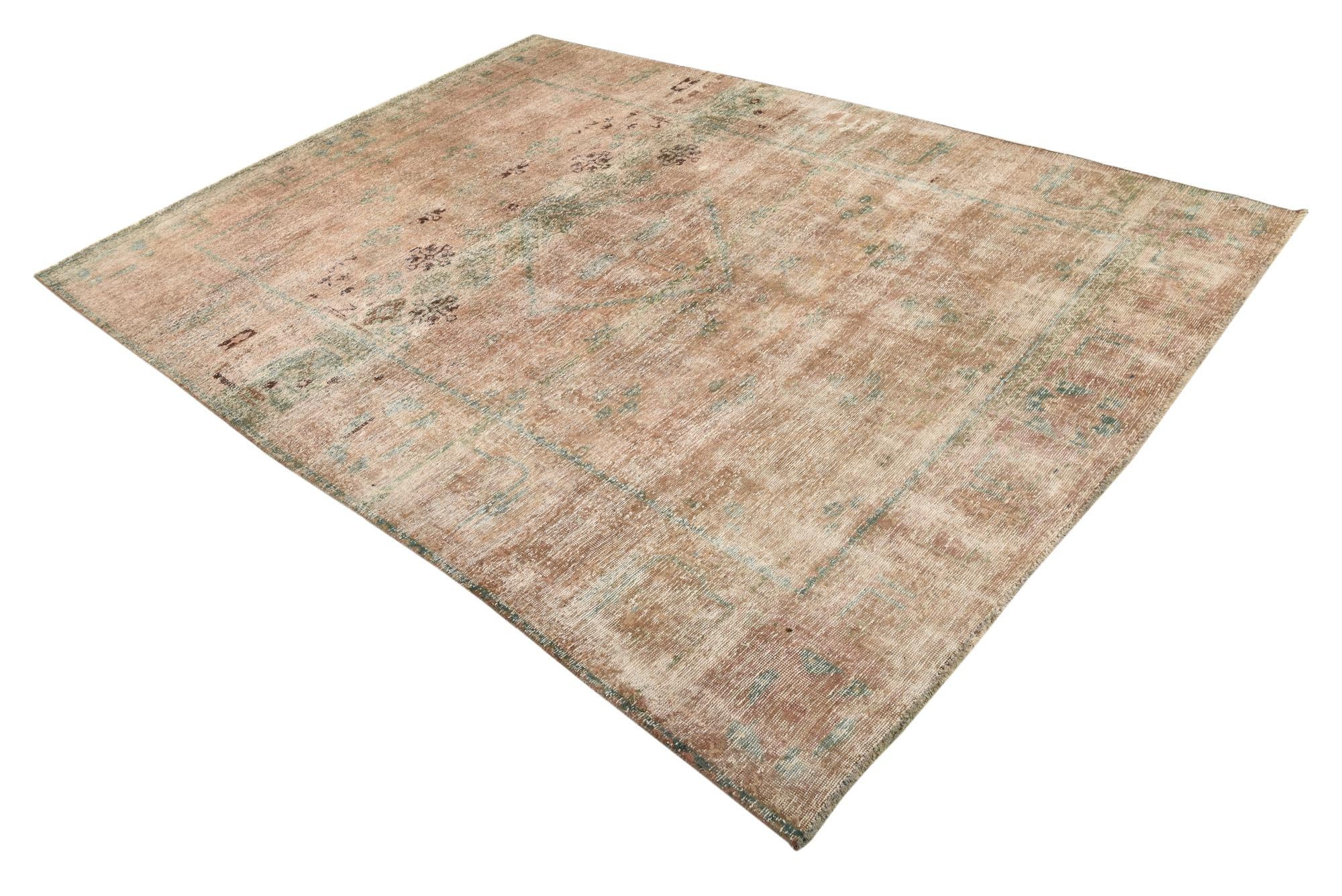 6' 7 x 9' 2 Hand Knotted Ultra Vintage Persian Wool Rug