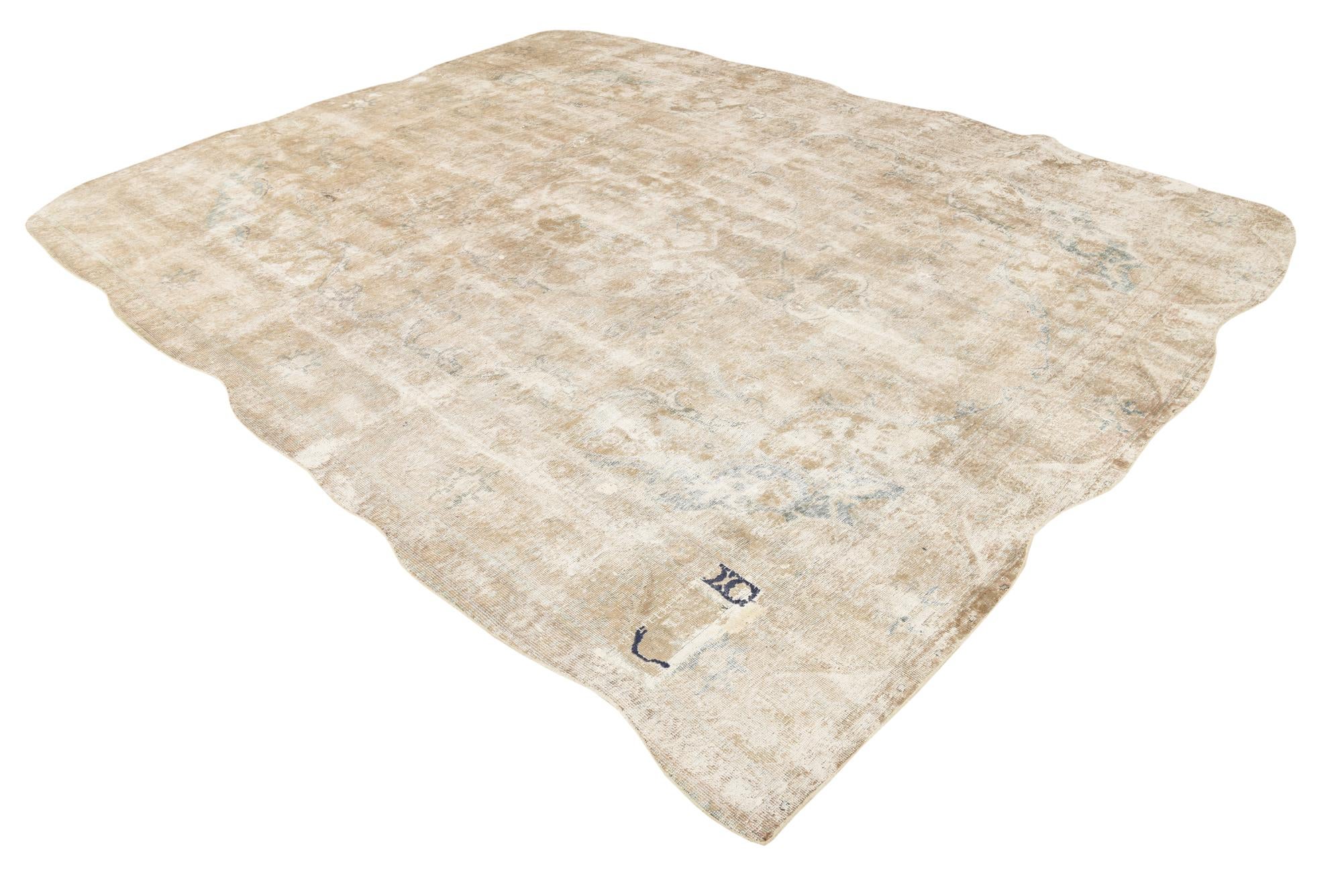 9' 10 x 12' 7 Hand Knotted Ultra Vintage Persian Wool Rug