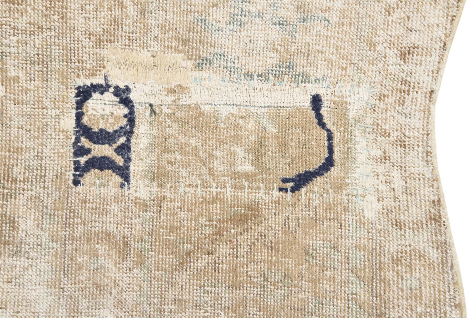 9' 10 x 12' 7 Hand Knotted Ultra Vintage Persian Wool Rug