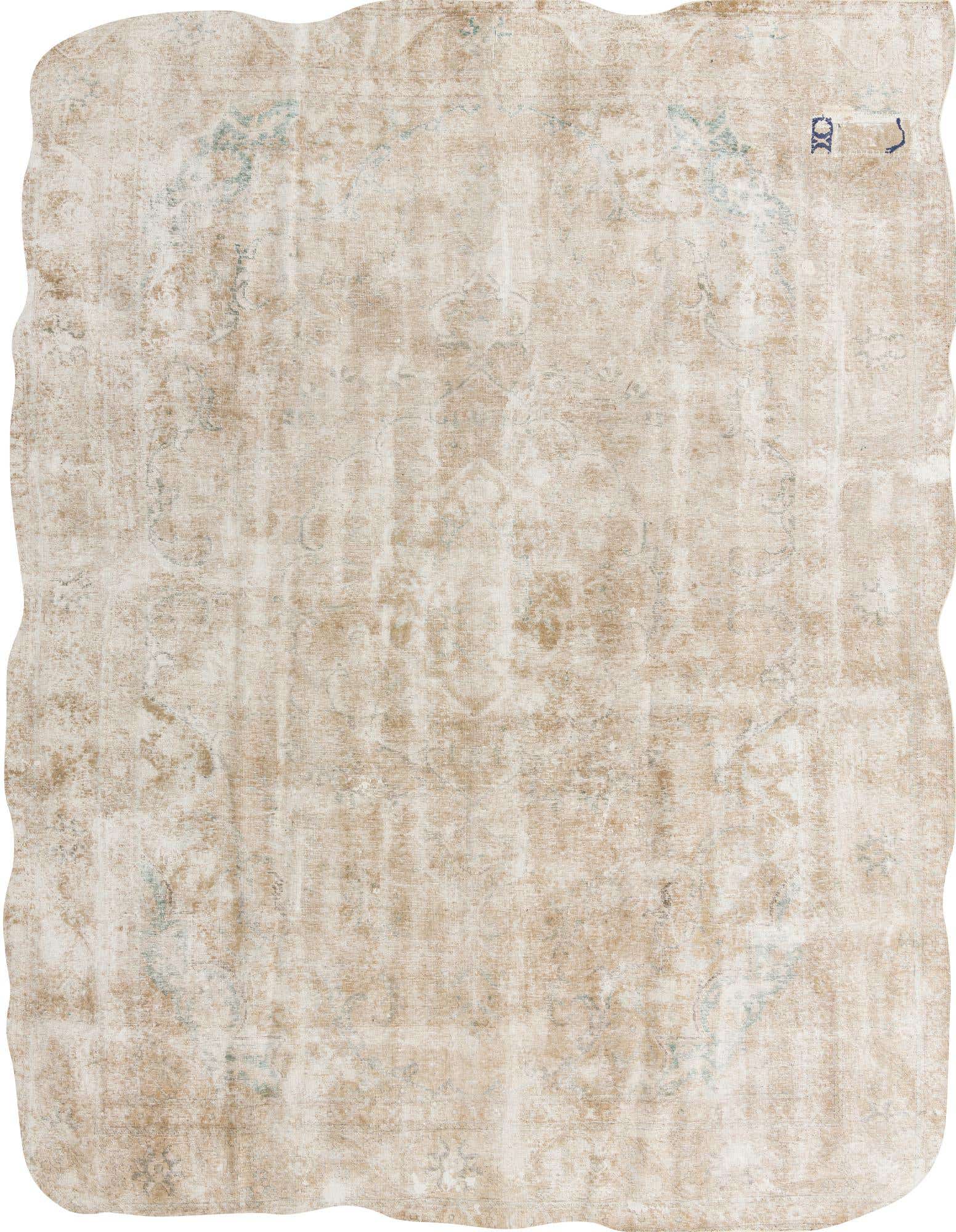 9' 10 x 12' 7 Hand Knotted Ultra Vintage Persian Wool Rug