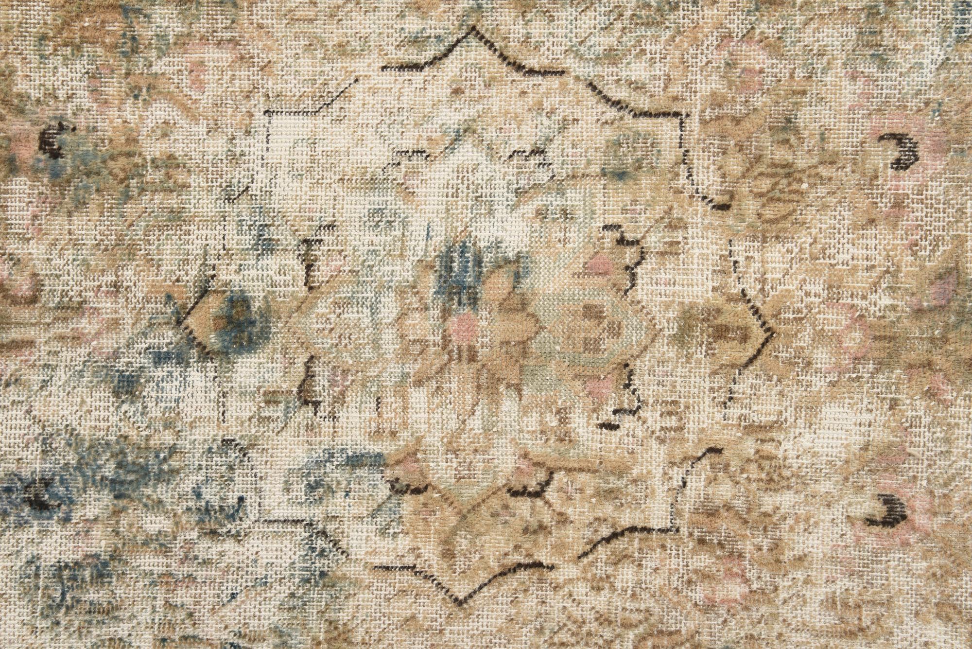 9' 4 x 12' 7 Hand Knotted Ultra Vintage Persian Wool Rug