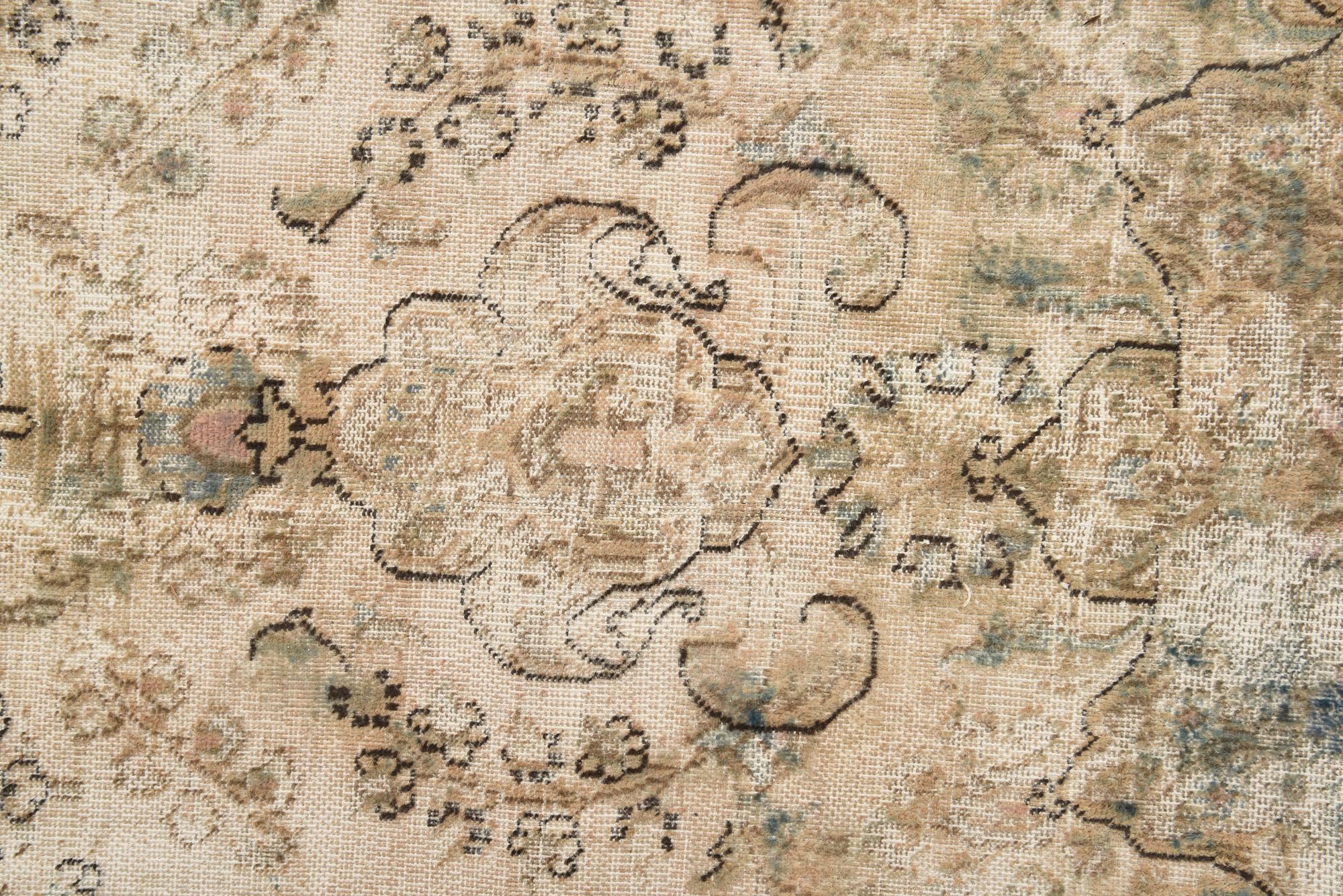 9' 4 x 12' 7 Hand Knotted Ultra Vintage Persian Wool Rug