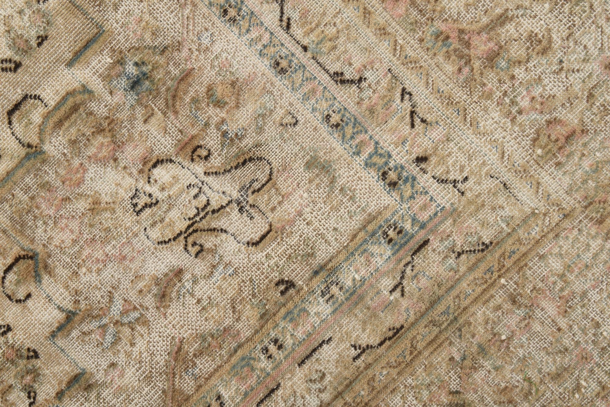 9' 4 x 12' 7 Hand Knotted Ultra Vintage Persian Wool Rug