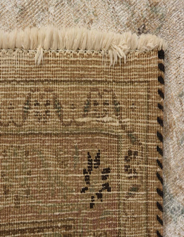 Detail image of 9' 7 x 13'  Hand Knotted Ultra Vintage Persian Wool Rug