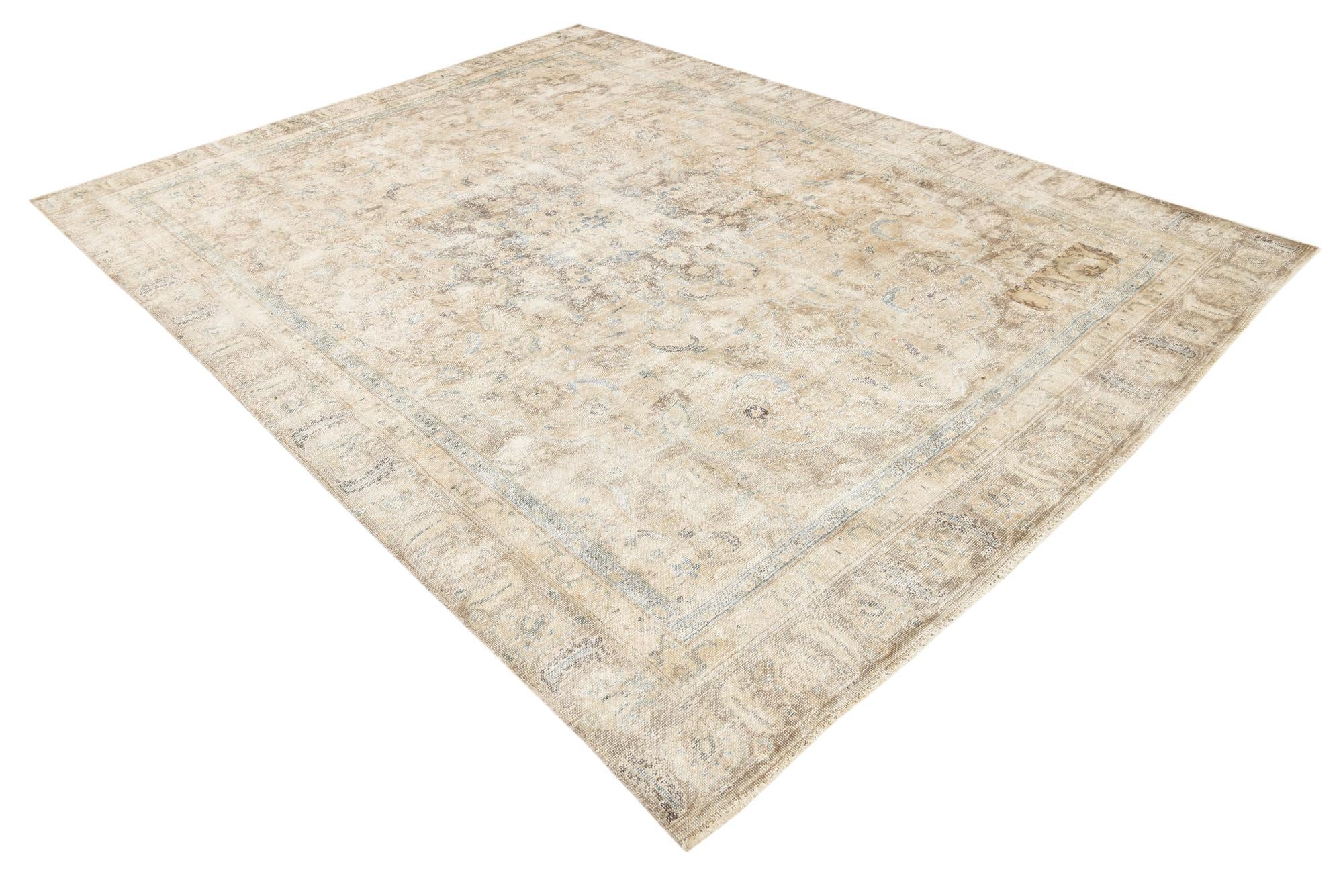 8' 7 x 11' 7 Hand Knotted Ultra Vintage Persian Wool Rug
