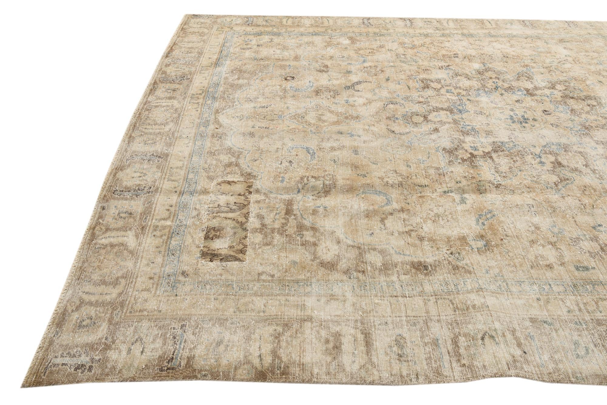 8' 7 x 11' 7 Hand Knotted Ultra Vintage Persian Wool Rug