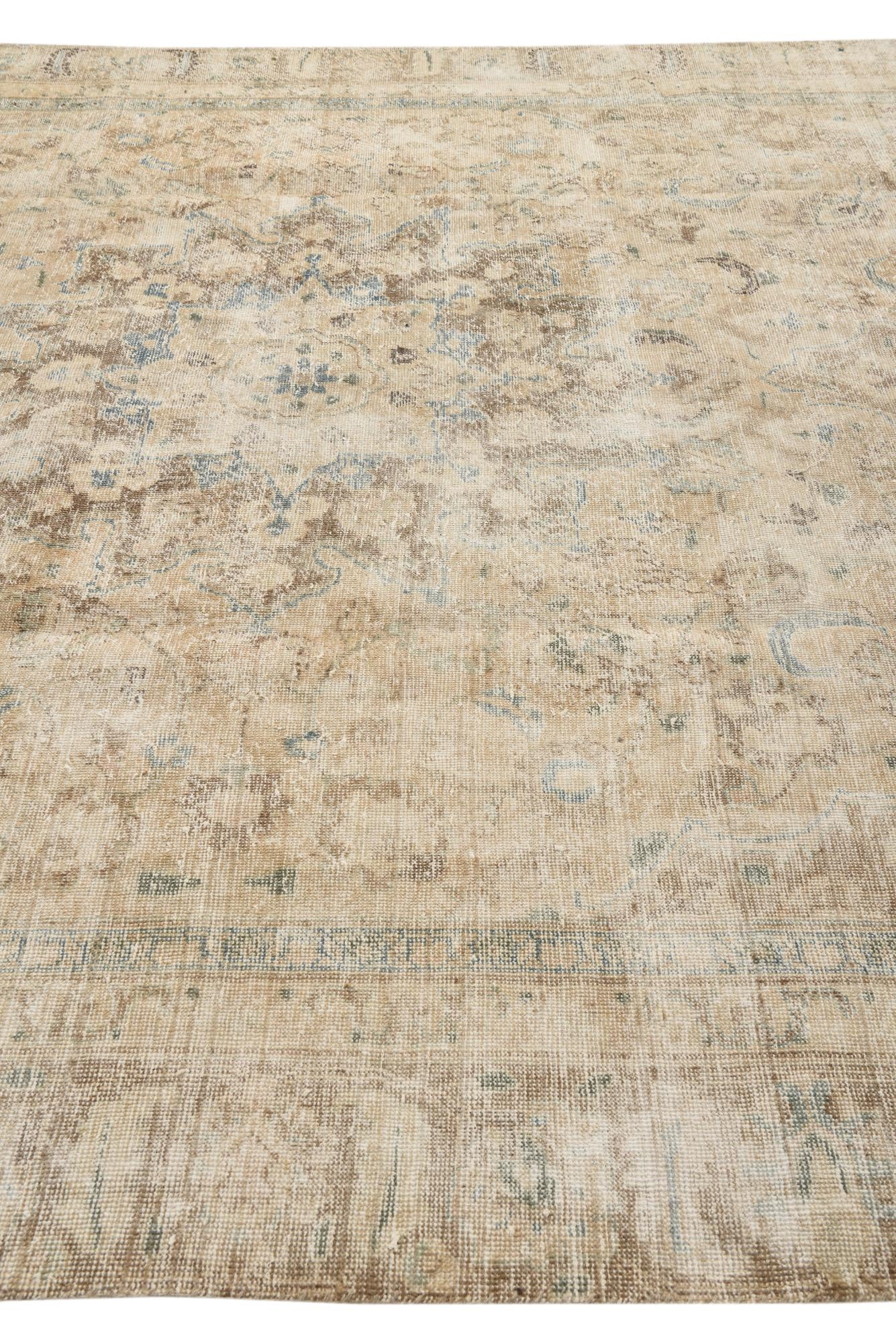 8' 7 x 11' 7 Hand Knotted Ultra Vintage Persian Wool Rug
