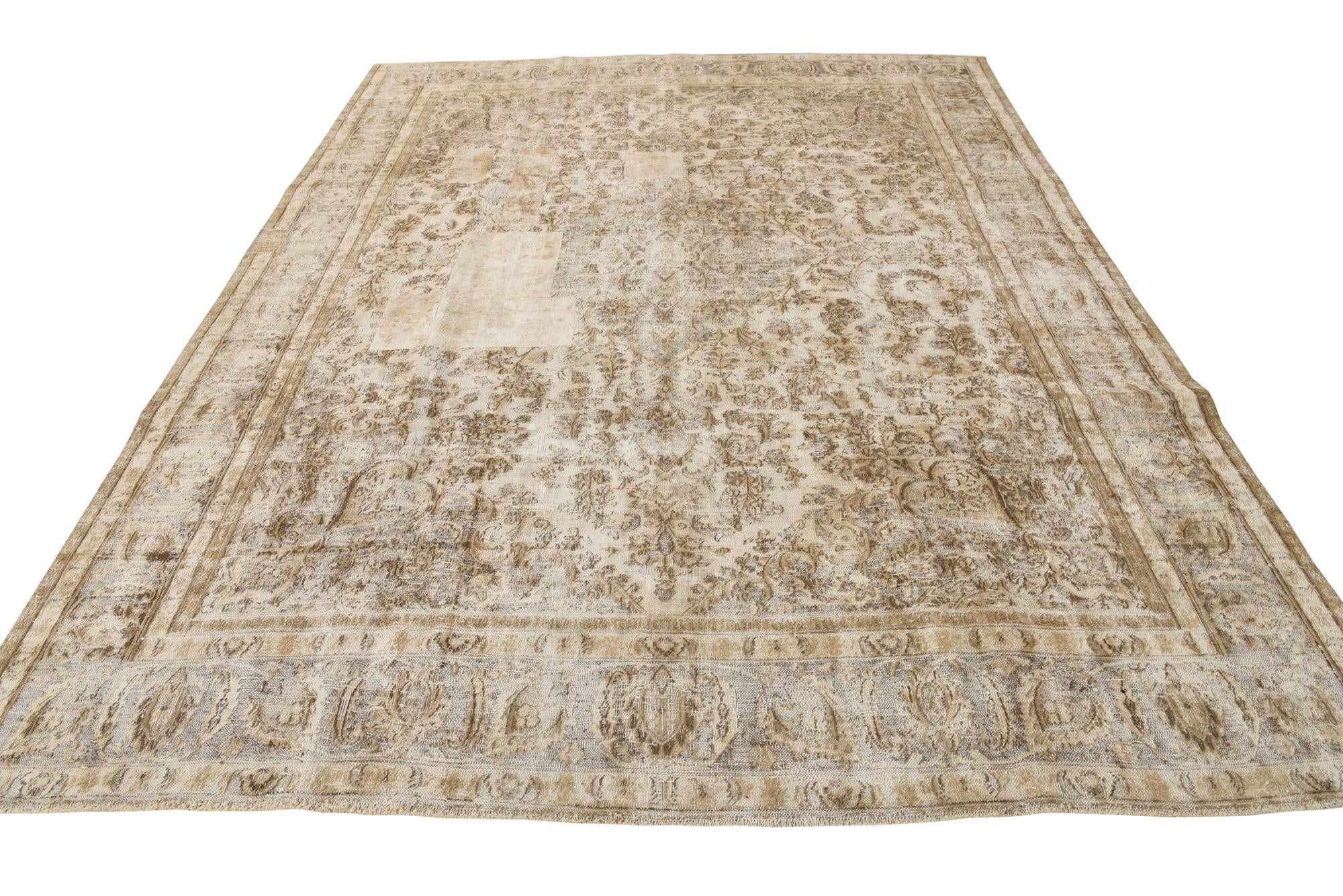 9' 2 x 12' 2 Hand Knotted Ultra Vintage Persian Wool Rug