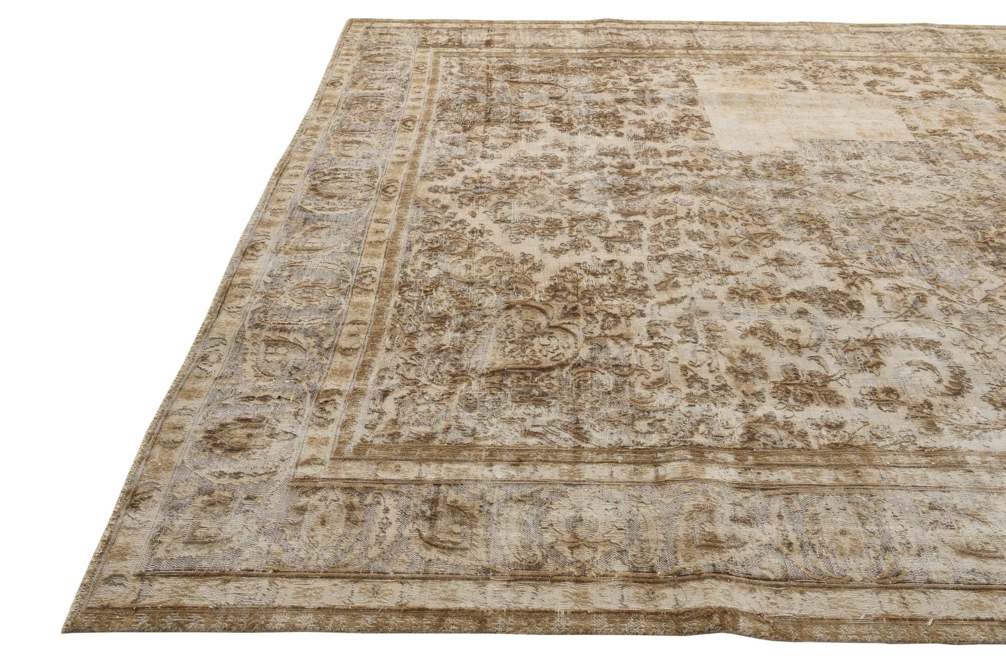 9' 2 x 12' 2 Hand Knotted Ultra Vintage Persian Wool Rug