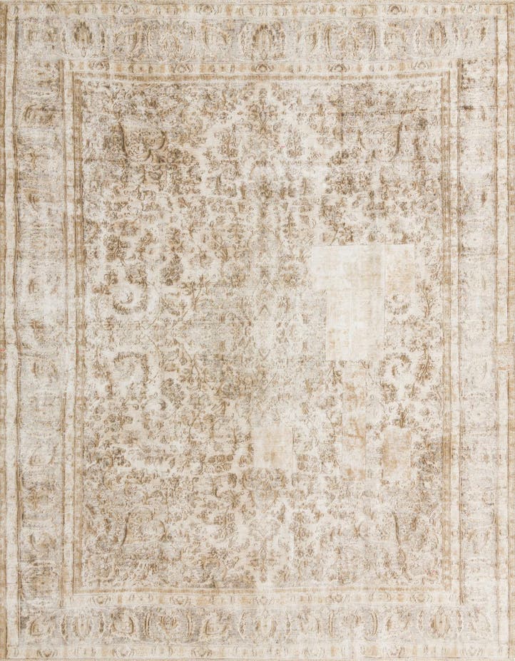  9' 2 x 12' 2  Hand Knotted Ultra Vintage Persian W...