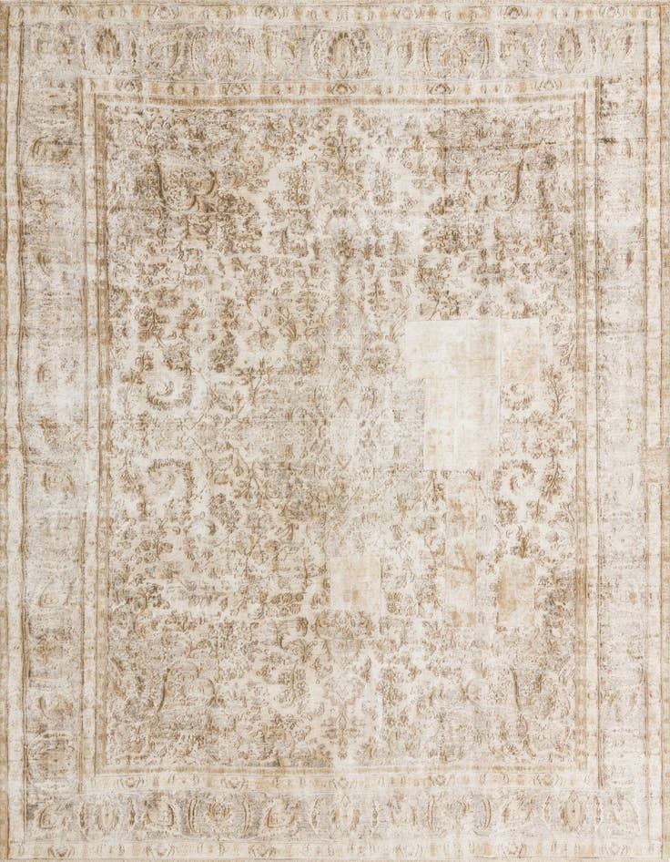 Detail image of 9' 2 x 12' 2 Hand Knotted Ultra Vintage Persian Wool Rug