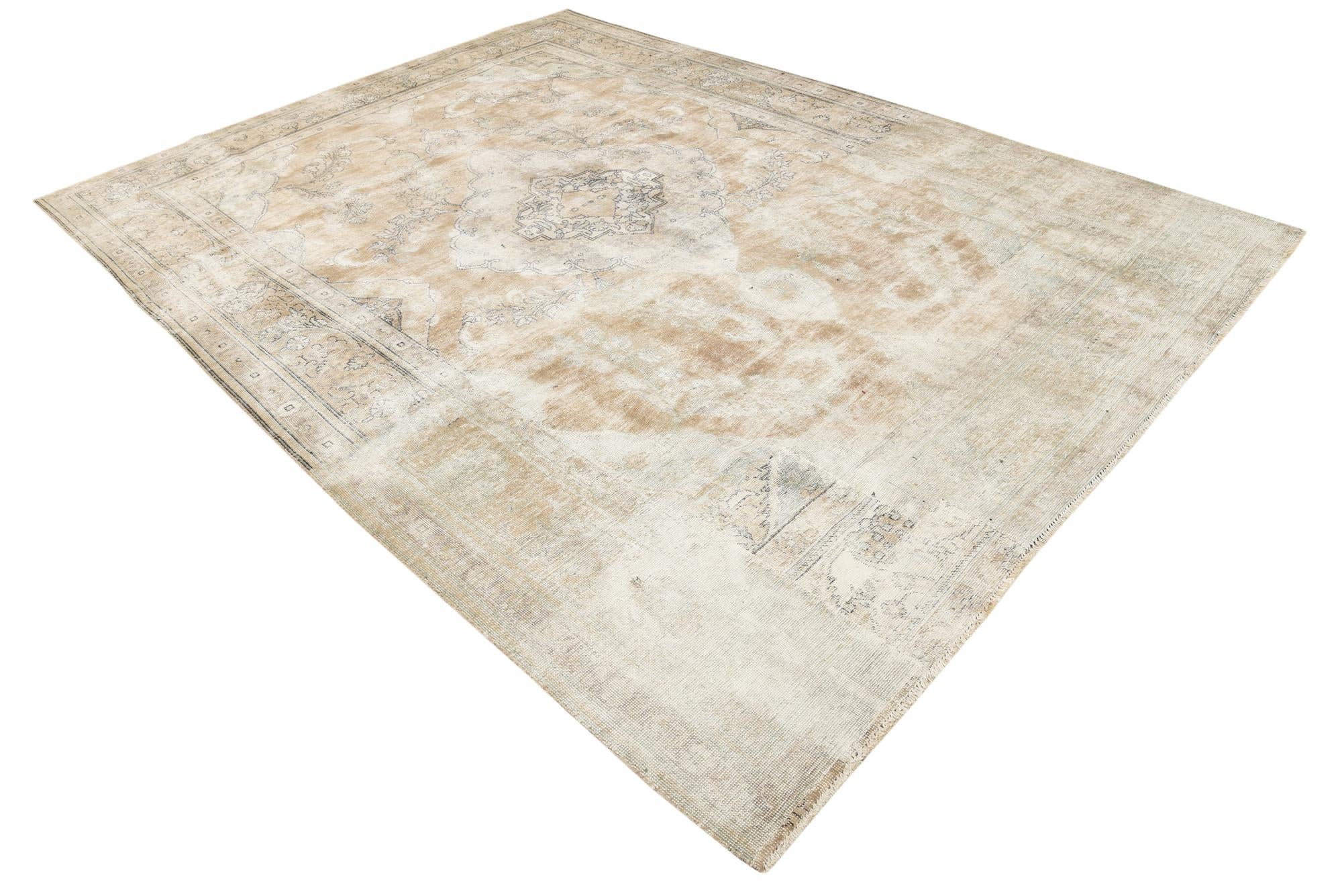 7' 9 x 11' Hand Knotted Ultra Vintage Persian Wool Rug