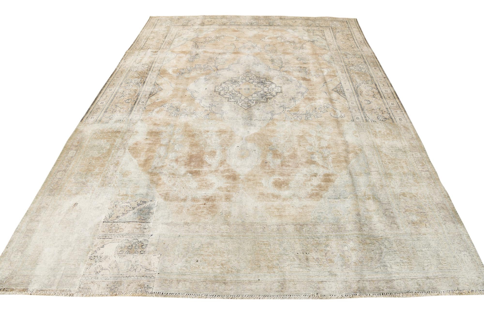 7' 9 x 11' Hand Knotted Ultra Vintage Persian Wool Rug
