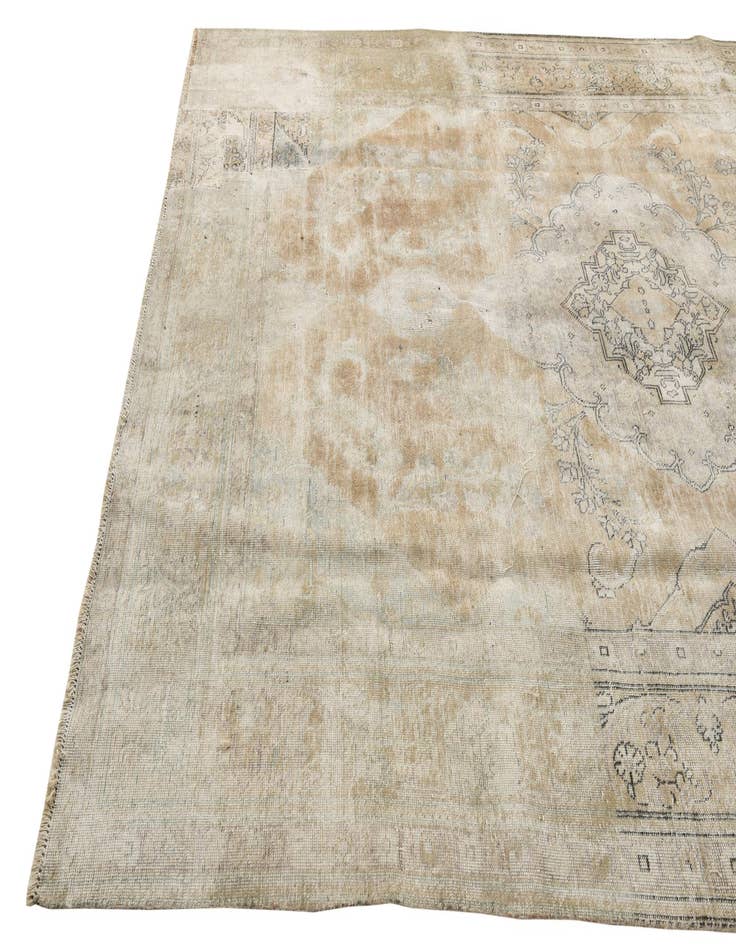 Detail image of 7' 9 x 11'  Hand Knotted Ultra Vintage Persian Wool Rug