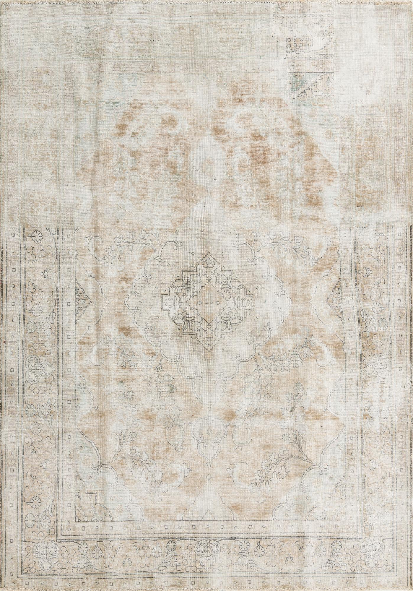 7' 9 x 11' Hand Knotted Ultra Vintage Persian Wool Rug