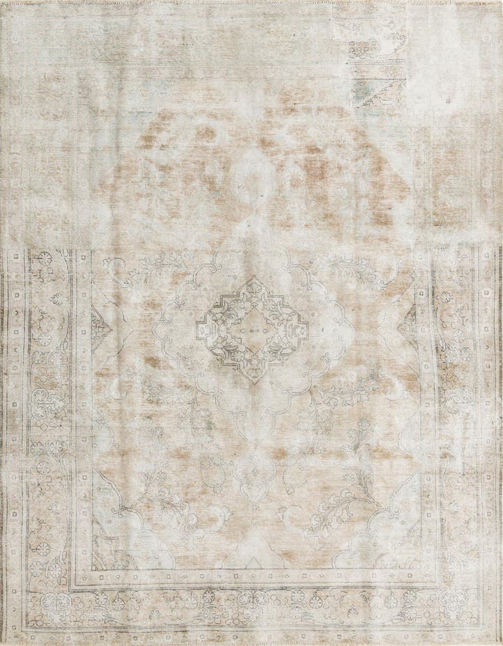  7' 9 x 11'  Hand Knotted Ultra Vintage Persian W...