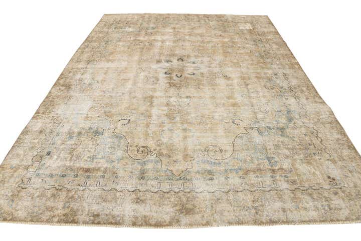 8' 10 x 11' 6 Hand Knotted Ultra Vintage Persian Wool Rug