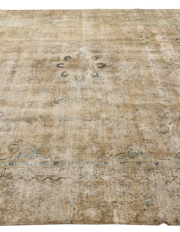 Detail image of 8' 10 x 11' 6  Hand Knotted Ultra Vintage Persian Wool Rug