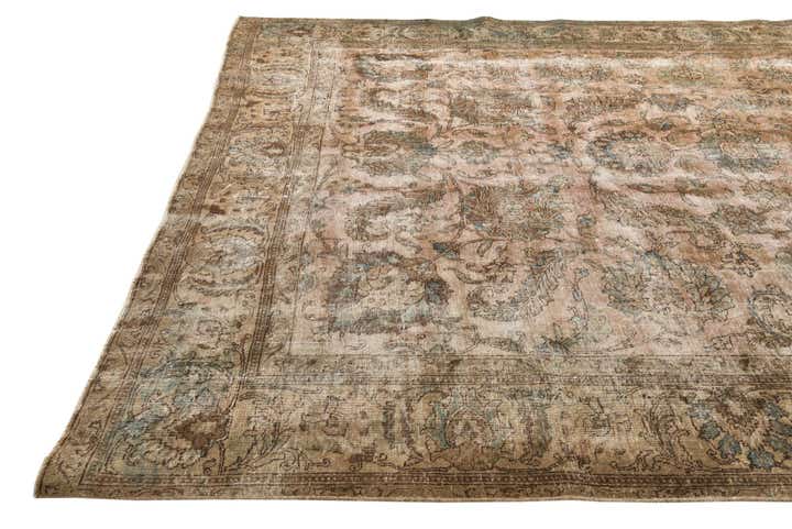 275cm x 390cm Noué main Ultra Vintage Tapis Persan Laine