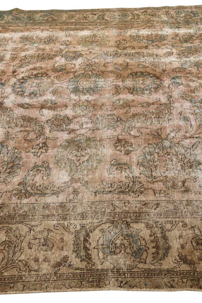 275cm x 390cm Noué main Ultra Vintage Tapis Persan Laine