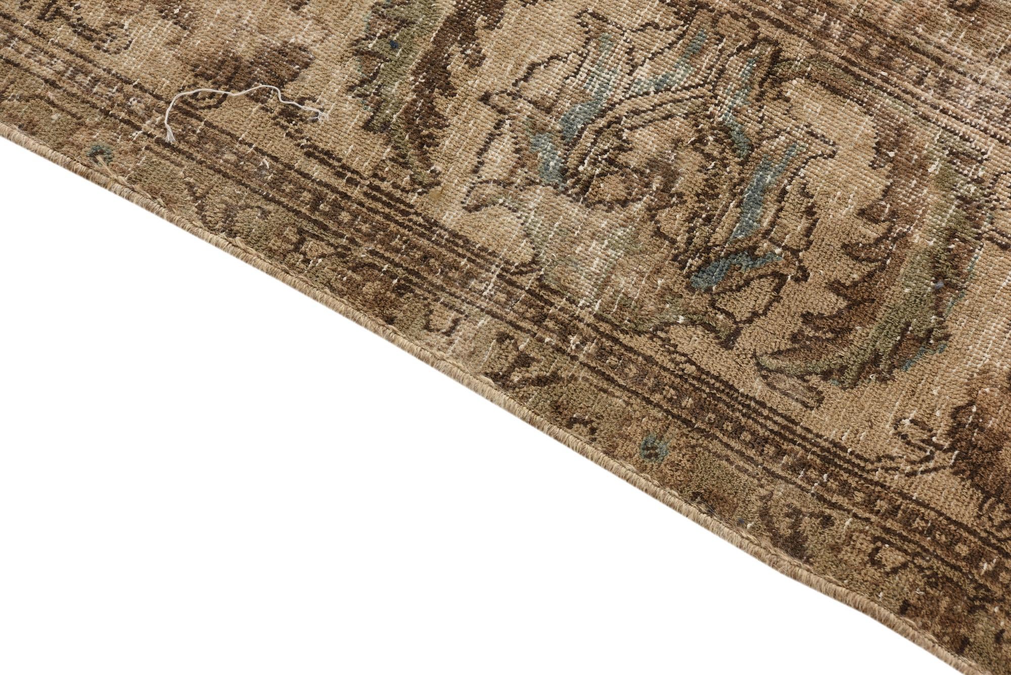 9' x 12' 10 Hand Knotted Ultra Vintage Persian Wool Rug