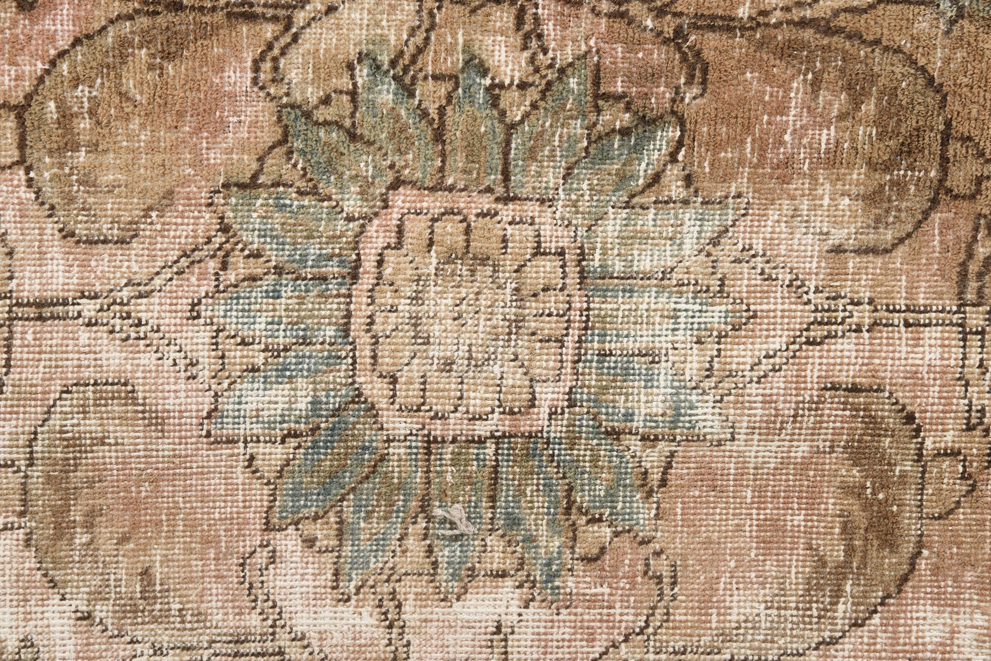 9' x 12' 10 Hand Knotted Ultra Vintage Persian Wool Rug