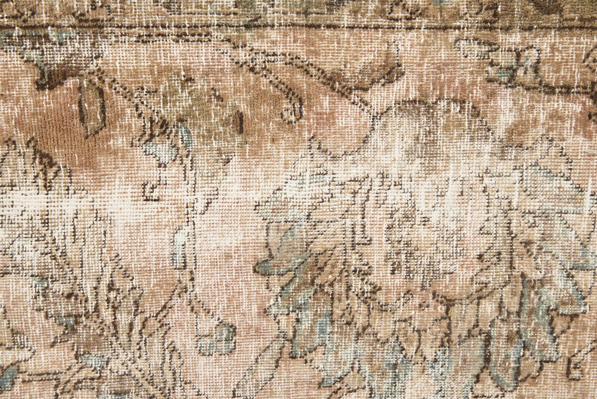 9' x 12' 10 Hand Knotted Ultra Vintage Persian Wool Rug