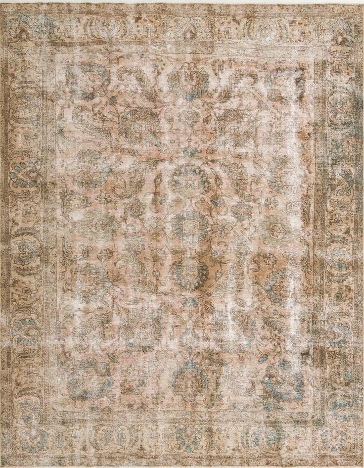 Detail image of 9' x 12' 10 Hand Knotted Ultra Vintage Persian Wool Rug