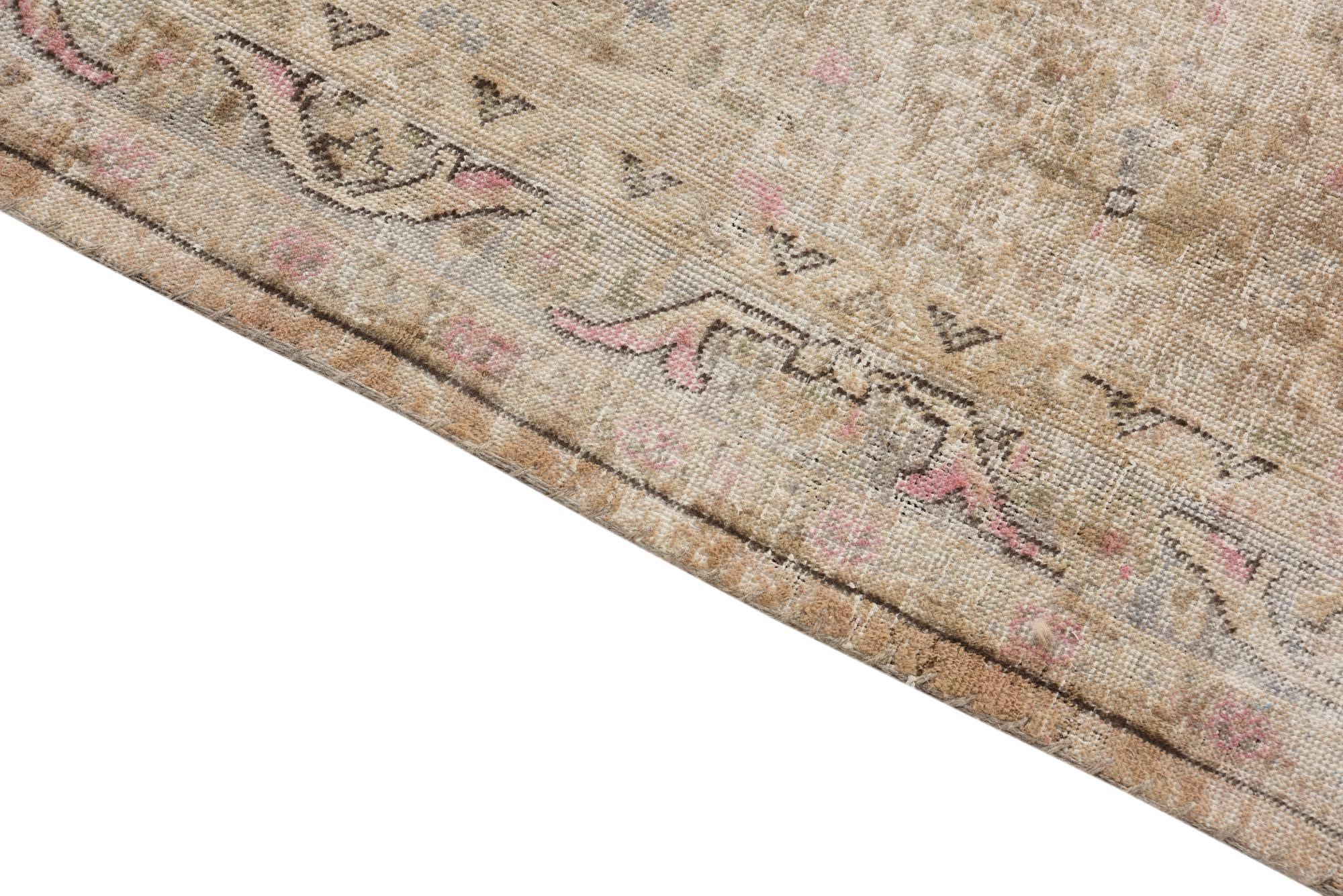 9' 8 x 12' 3 Hand Knotted Ultra Vintage Persian Wool Rug