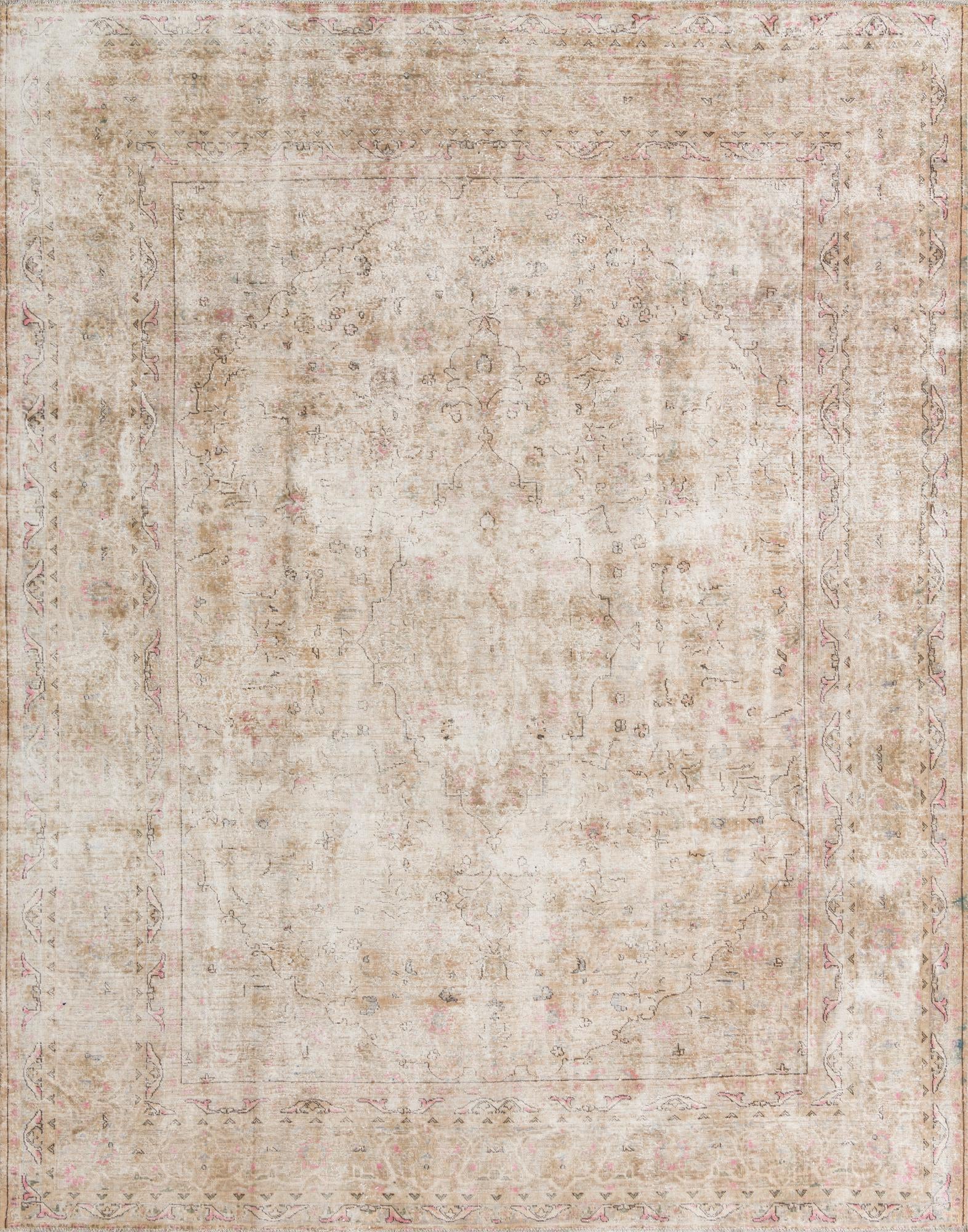 9' 8 x 12' 3 Hand Knotted Ultra Vintage Persian Wool Rug