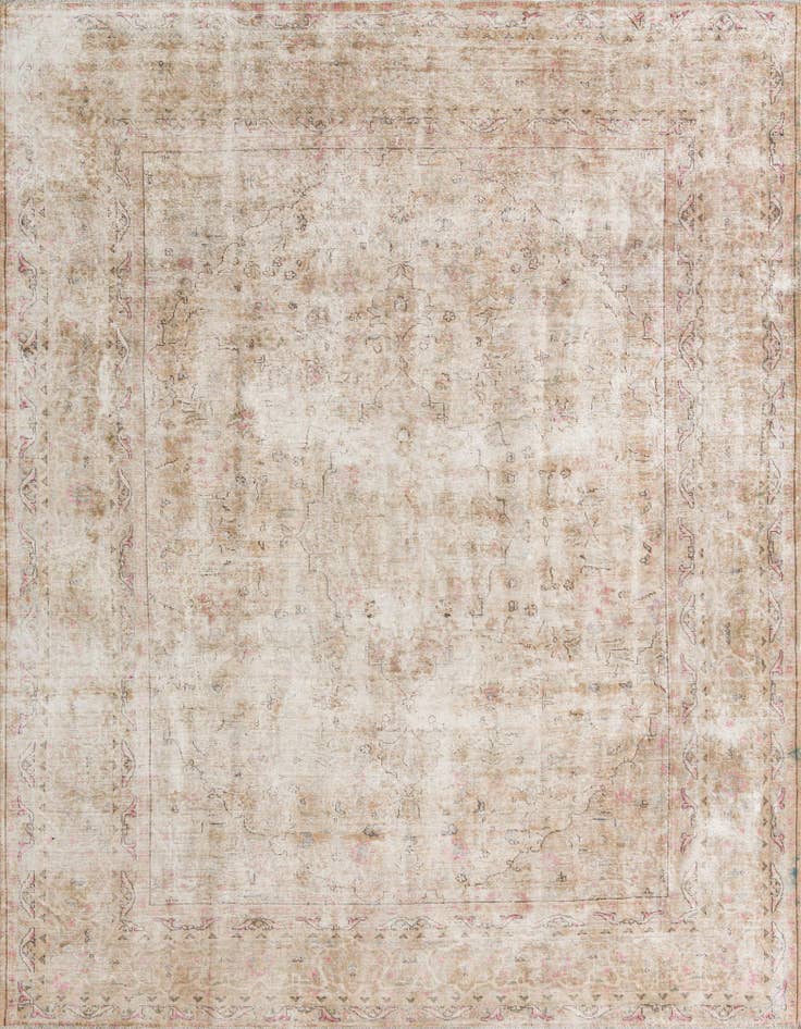 Detail image of 9' 8 x 12' 3 Hand Knotted Ultra Vintage Persian Wool Rug