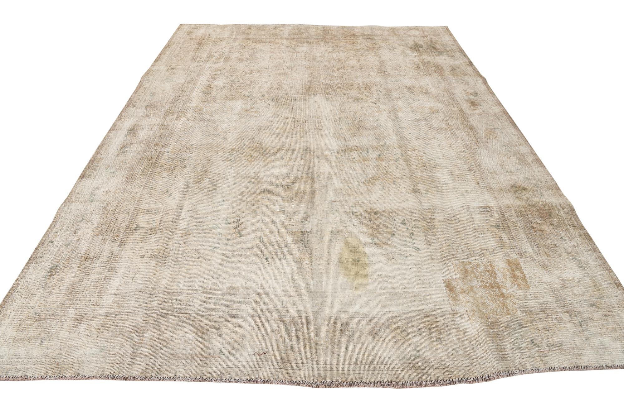 8' x 10' 5 Hand Knotted Ultra Vintage Persian Wool Rug