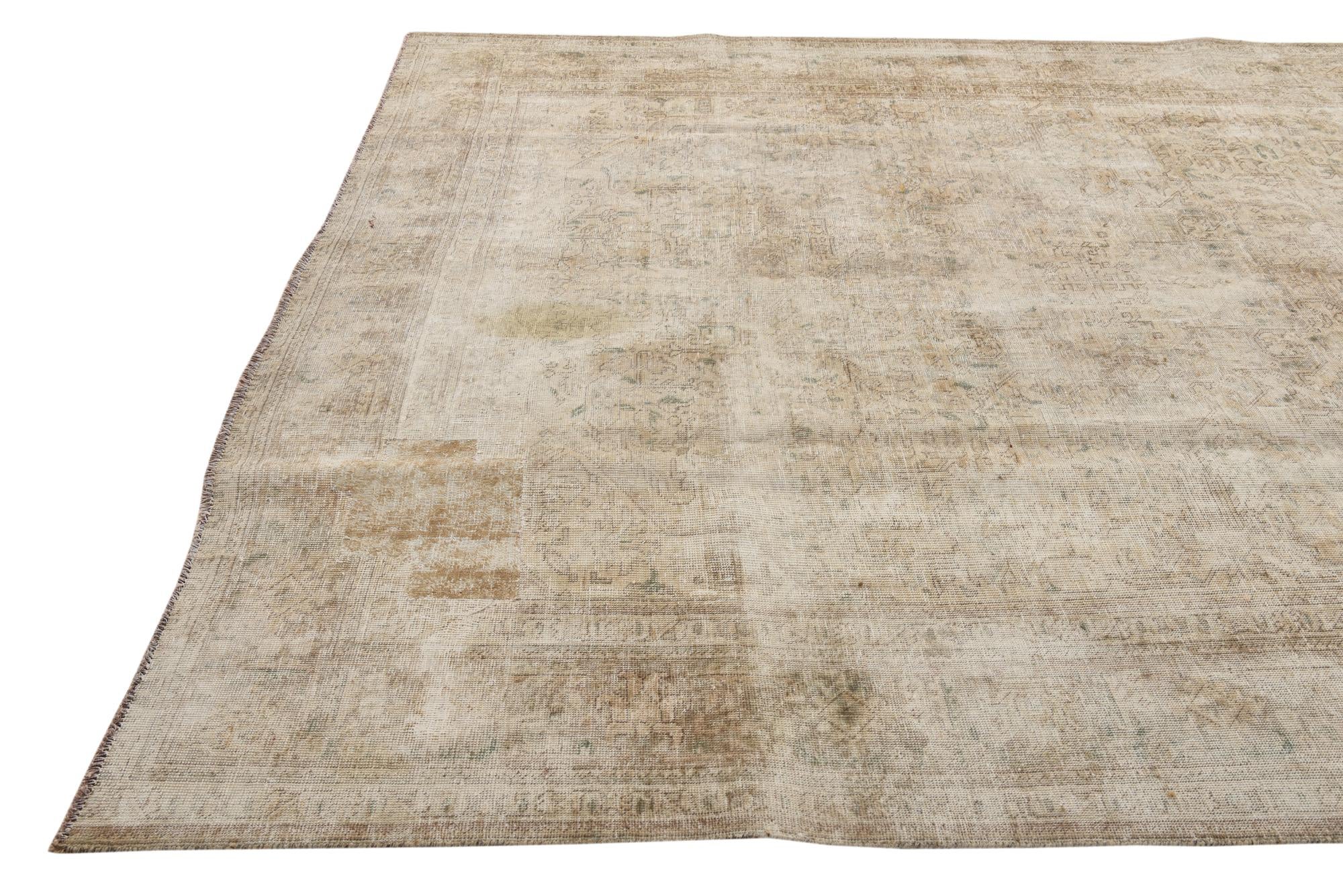 8' x 10' 5 Hand Knotted Ultra Vintage Persian Wool Rug