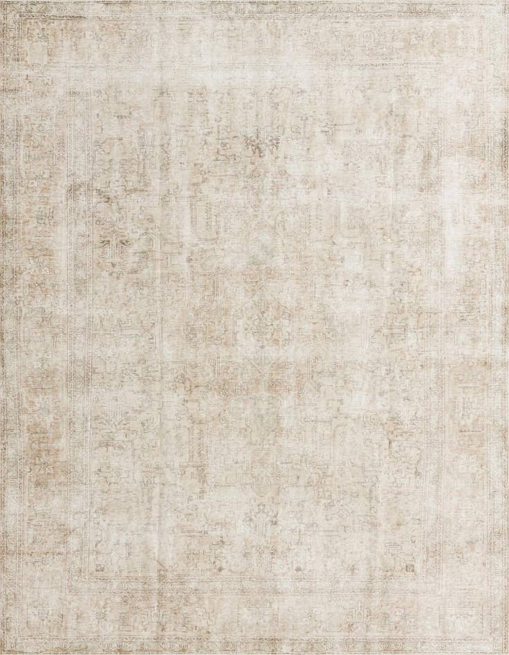 Detail image of 8' 2 x 10' 7 Hand Knotted Ultra Vintage Persian Wool Rug
