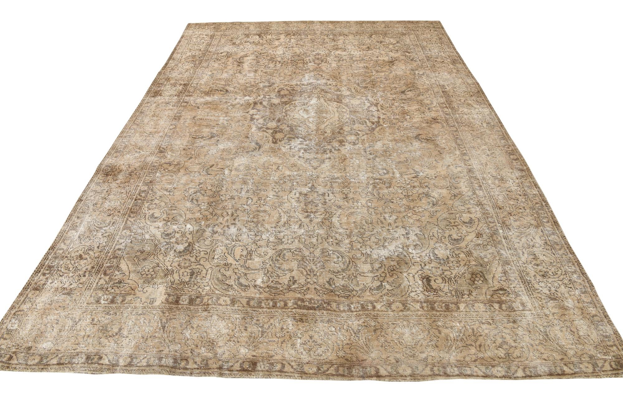 7' 8 x 11' Hand Knotted Ultra Vintage Persian Wool Rug