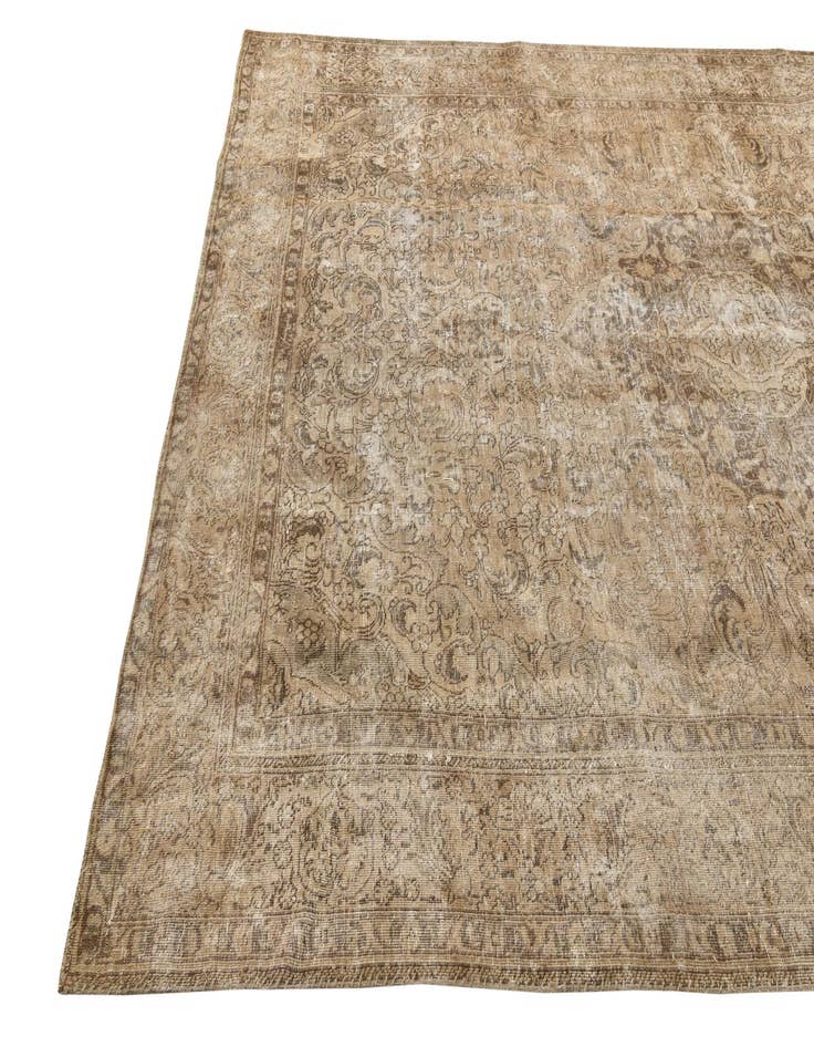 Detail image of 7' 8 x 11'  Hand Knotted Ultra Vintage Persian Wool Rug