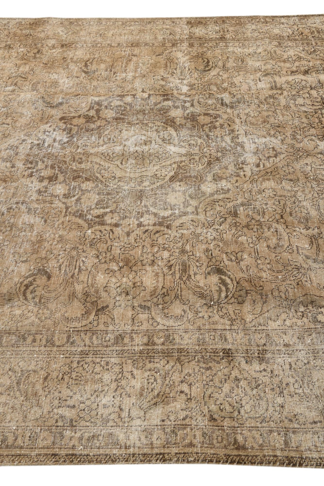 7' 8 x 11' Hand Knotted Ultra Vintage Persian Wool Rug